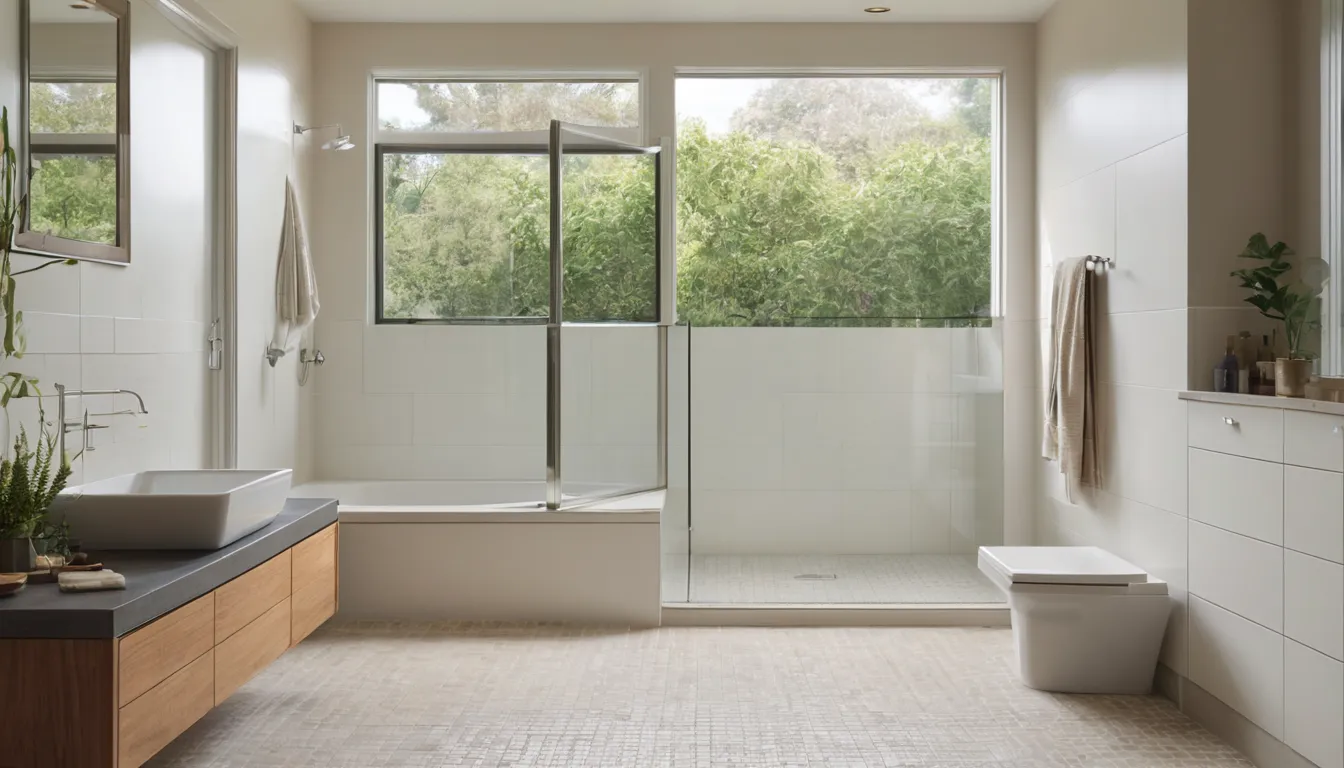 Bright bathroom in a Rogers home with a new low-entry walk-in shower replacing an old tub